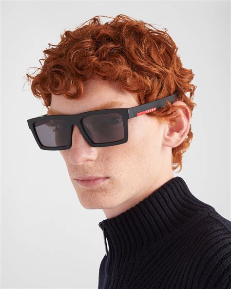 Lens: Black Prada Linea Rossa Impavid Sunglasses.